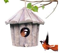 Casa de colibríes, refugio de madera para anidar | Pequeñas casas de colibríes para exteriores, para gorrión, pinza, periquito, árbol de pájaros azules, patio al aire libre, invierno, mujeres amantes