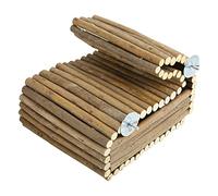 Casa de Conejos de Madera Colgante Cabaña escondite de Madera Natural para Conejos Chinchilla Cobaya Caja de Madera de Manzana Transpirable No tóxica y Segura Tamaño del Nido