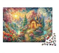 Casa de Cuento de Hadas por Mountain Stream Puzzle De 1000 Piezas casa encantada Cartón Reciclado, Excelente Regalo para Todas Las Edades 70x50cm/1000pcs