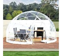 Casa de cúpula de tienda de burbuja, tienda de campaña transparente, 3,6 m/12 pies 4 temporada de jardín al aire libre refugio de cúpula transparente para exteriores cúpula geodesica 5-7 persona para