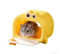 Casa de de hámster: abdominales magnéticos | Puerta de 6 pulgadas, fácil acceso - cama para hámster, chinchilla, ardilla voladora y mascotas pequeñas | Proporciona un descanso cómodo y y