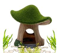 Casa de decoración 'acuario, casa 'acuario | Cueva de setas con musgo verde y acuario - Decoración de cueva del paisaje del refugio de peces para peces , camarones domésticos, reptiles