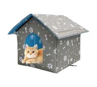 Casa de descanso para gatos: refugio de tela acogedora, estructura para perros pequeños, accesorio de descanso resistente, gran durabilidad para interiores y exteriores | Solución compacta ideal para