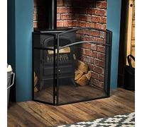 Home Discount Casa de Descuento® Milton Fire Pantalla Protectora para Chimenea en Forma de Arco, Color Negro