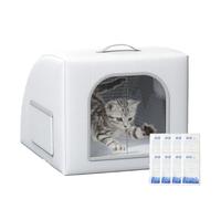 Casa de enfriamiento para gatos al aire libre, refugio plegable para mascotas, casa para perros con 8 bolsas de hielo para interiores y exteriores, patio, sala de estar, puerta delantera, balcón