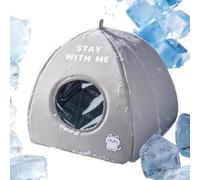 Casa de enfriamiento para gatos de 36 x 36 cm, 42 x 42 cm, 360 g, 460 g, refugio aislado con aire acondicionado para el calor del verano, tela de aluminio para perros y gatos para climas cálidos