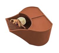 Casa de ermitaño - Hábitat de ermitaño, escalada Hiding House With Double Food Dish Feeding Bowl For Crabs, Refugio Natural para el recinto del tanque de observación Resting Terrario