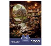 Casa de Estilo Hobbit Puzzles Imposible,desafío for Adults Interesante Entretenimiento Creativo 1000 Piezas Obra De Arte De Juego De para Adultos Y Niños A Partir De 12 Años 52x38cm/1000pcs