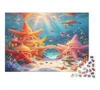 Casa de Estrella de mar Mundo Submarino Puzzle de 1000 Piezas Papel Puzzle para Adultos Juego de Puzzle 1000 Piezas Relajación Decoración Regalo Atención 70x50cm/1000pcs