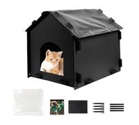 Casa de gato a prueba de viento desmontable - Refugio callejero | Casa de gato | Acogedor refugio cálido | Camping Travel Dog Cave impermeable para dormir Alimentarse Juego de invierno Patio de balcón