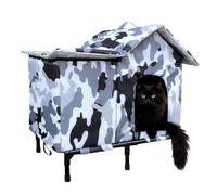 Casa De Gato Al Aire Libre,Caverna Cerrada Resistente a la Intemperie - Refugio Para Gato Al Aire Libre Y Suelo | Para Balcón Jardín Parque Zona Residencial Garaje