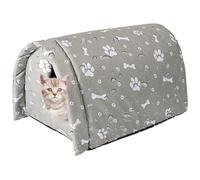 Casa de gato al aire libre, impermeable al viento del viento 15x14.2x3.9 pulgadas perreta de perros al aire libre, casa de perros a prueba de frío cálido refugio al aire libre al aire libre para