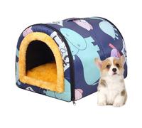 Casa de gato al aire libre para el invierno - Tejido impermeable Med 18x13in | Casa de perro impermeable | Con diseño extraíble y lavable, condominio de gatitos, proteja a las mascotas de la lluvia y