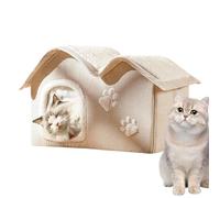 Casa de gato al aire libre para invierno, Cat Hideouts for Indoor Cats, Cat Bed Cave, Non Slip Cat Bed, Warm Cat House for Winter, Winter Cat Bed Cave, Small Outdoor Cat House, Outdoor Cat House for