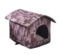 Casa de gato al aire libre - refugio para mascotas transpirable al viento para acampar en el campo, patio de jardín con protección contra la intemperie, casas de gato para apartamento