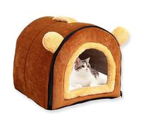 Casa de gato cama grande lavable para perros, cueva para mascotas, casa de perro calmante extraíble antiansiedad con cojín suave, cama iglú para mascotas antideslizante (A, 60 x 47 x 45 cm, XL)