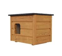 Casa de Gato Exterior Cabaña Gris Cueva Invierno Aislado Madera 56x47cm 8659