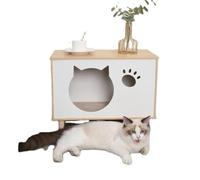 Casa de Gato Gabinete for Gatos, Nido for Gatos de Madera Maciza, mesita de Noche, Dormitorio, Muebles compartidos, casa, caseta for Perros, hogar, TV, Gato Casa Gatos(A2)