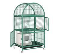 Casa de Gato Jaula for Gatos, Espacio Grande, Villa for Gatos en casa Interior de Varios Pisos, Nido for Gatos de Dos Pisos con Jaula for Gatos con Inodoro Casa Gatos(B,Green)