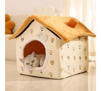 Casa de gato para interiores con cojín extraíble, cuevas de iglú para gatitos, camas para mascotas, tapetes para cachorros y gatitos, tienda de campaña para gatos, escondite para gatitos (38 x 36 x 36