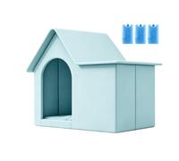 Casa de gato refrescante, caseta aislada para perros al aire libre, casa al aire libre con textura refinada, accesorio de patio con panel resistente, categoría de perro de 50 x 30 x 35 cm, equipo de