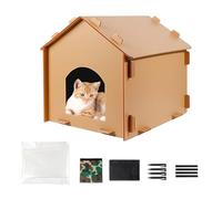 Casa de gatos al aire libre - Insulated, Weatherproof, Waterproof Foldable Shelter | Stray Cat Warm Enclosure for Community Cats, Balcony, Patio, Garden, Yard, Lawn, Roadside, Garage, Outdoor Pet
