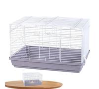 Casa de hámster, accesorios para jaula de mascotas, 18.5 x 11.81 x 11.81 pulgadas, ventilación y transpirable, diseño inferior desmontable, jaula inferior desmontable para una fácil limpieza (naranja
