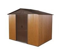 Casa de herramientas de metal Helsinki 2,4 x 1,7 m Tienda Boss bronce