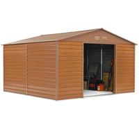 Casa de herramientas metálica Lahti 3,4 x 3,2 m Tienda Boss woodlike