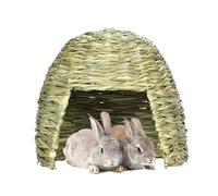Casa De Hierba Para Conejos - Camas Plegables Escondites De Conejillo De Indias | Decoración Del Hábitat De Escondite De Animales Pequeños, Cama De Juego De Heno Natural Para Hámsters, Chinchillas, Co