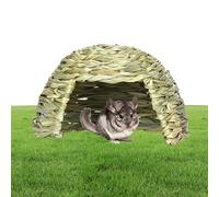 Casa De Hierba Para Conejos - Camas Plegables Escondites De Conejillo De Indias | Decoración Del Hábitat De Escondite De Animales Pequeños, Cama De Juego De Heno Natural Para Hámsters, Chinchillas, Co