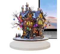 Casa de jardín de hadas - Casa de mariposas de ensueño de cuento de hadas, escultura mágica en miniatura, construcción de poliresina resistente a la intemperie, superficie de color vibrante, adornos