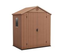 Caseta Keter DARWIN Dos Puertas Resina Efecto Madera Con Suelo 190x122x221 CM