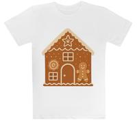 Casa De Jengibre Caliente Camiseta Blanca para Niños Camiseta De Manga Corta para Niños Kids White tee Children Short Sleeve T-Shirt
