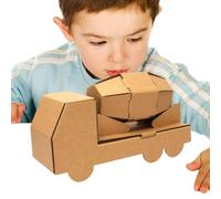 Casa de juegos de cartón de Navidad, para hacer bricolaje, tablero KT | Cartón Kids Fort Desarrolla la imaginación de los niños, cultiva la concentración de los niños para la habitación de los