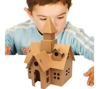 Casa de juegos de cartón para hacer tú mismo, tablero KT nítido, paciencia | Cartón Fort Cultiva la paciencia, desarrolla la imaginación, habitación de los niños, armario, escritorio de estudio para