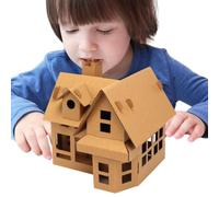 Casa de juegos de cartón para niños Crisp KT Board DIY Making Craft | Casa de juegos de cartón para colorear para niños, dibujo, pintura, decoración, casa de juegos para mesita de noche, armario
