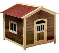 Casa de madera for exteriores, jaula for mascotas con dibujos animados, suministros for mascotas de interior, caja de almacenamiento de tamaño pequeño y mediano, casa de regalo for mascotas(M)