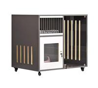 Casa de Madera for Gatos, recinto Interior for Gatos, Jaula diseño Engrosado, Ruedas mejoradas, fácil de Montar, for Animales pequeños(Grey,80cm)