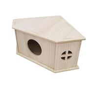 Casa de madera para hámster, hábitat de animales pequeños - Jaula de hábitat para hámster | Cabaña oculta de madera para patio de juegos, casa resistente para hámster para suministros para mascotas, a