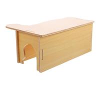 Casa de Madera para Hámster, Refugio Acogedor para Exploración y Juego | Beige, Diseño Encantador y Seguro, Accesorio Decorativo para Pequeños Animales, Ambiente Cómodo