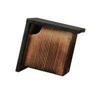 Casa de Madera para Loros Negra, Nido de Cría y Descanso para Aves | Caja de Incubación, Uso Exterior en Árbol, Espacio para Dormir y Criar