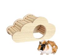 Casa de madera para mascotas, jaula de paisaje de madera para hámster, juguete para esconderse, accesorios de ardilla, suministros para mascotas, parque infantil de refugio de animales pequeños, 17 x