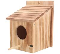 Casa de Madera para Pájaros Beige Colgante, Refugio para Jardín Exterior | Caja Refugio para Pájaros Pequeños, bajo Árbol, Buena Capacidad de Carga