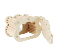 Casa de madera Xhamster, escondite de madera para hámsteres - Bonita casa de bosque para mascotas pequeña y ligera en forma de nube Ubicación del hábitat: nuestro escondite de madera para hámster es