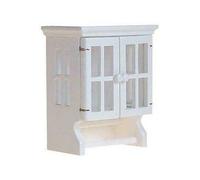 Casa de Muñecas Blanco Medicina Gabinete Toallero Miniatura 1:12 Muebles de Baño