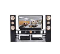 Casa De Muñecas Cine En Casa, Juguete En Miniatura Gabinete De Televisión Conjunto De Muebles Modelo para Accesorios De Casa De Muñecas