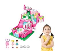 Casa de muñecas de la princesa - Construcción de ficción de lujo, juego de juegos con funcionamiento, casa para niños, juego de casa de ensueño | Regalo de Navidad del castillo encantado