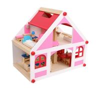 AWHAO Casa de Muñecas de Madera Artesanal, Casa de Ensueño DIY para Niños de 3 años en Adelante, Regalo