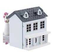 Casa de muñecas de madera de bricolaje - Kit de artesanía de villa en miniatura, modelo de edificio hecho a mano | Creativo juego de montaje de una casa pequeña para adolescentes y adultos, diseñ